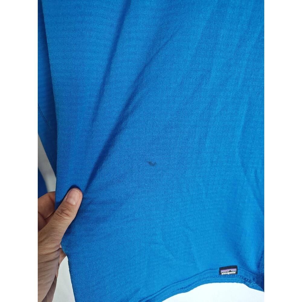 Patagonia Capilene Base Layer Pullover Blue Quarter Zip Thermal Long Sleeve M‎ - Picture 7 of 10